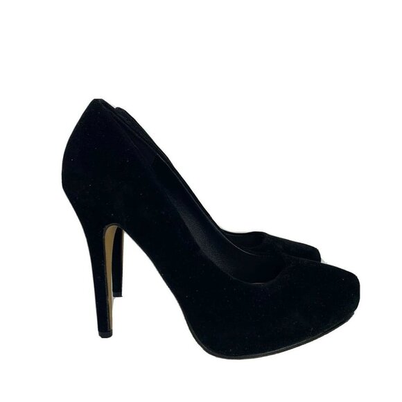 Michael Antonio 7 Loveme Velvet Platform Pumps - Picture 1 of 8